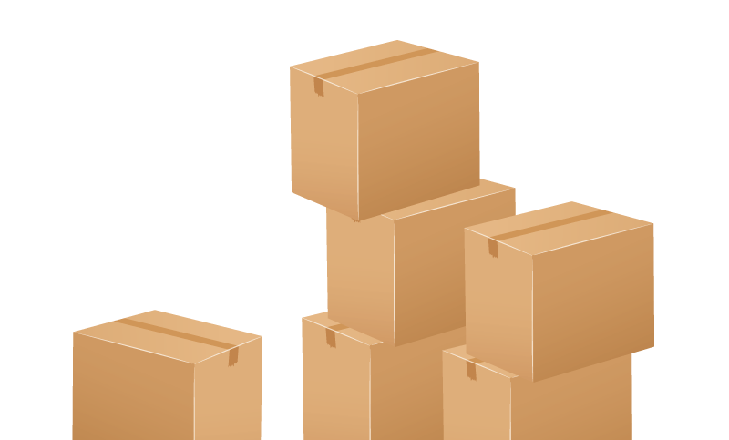 Carton de déménagement en illustration