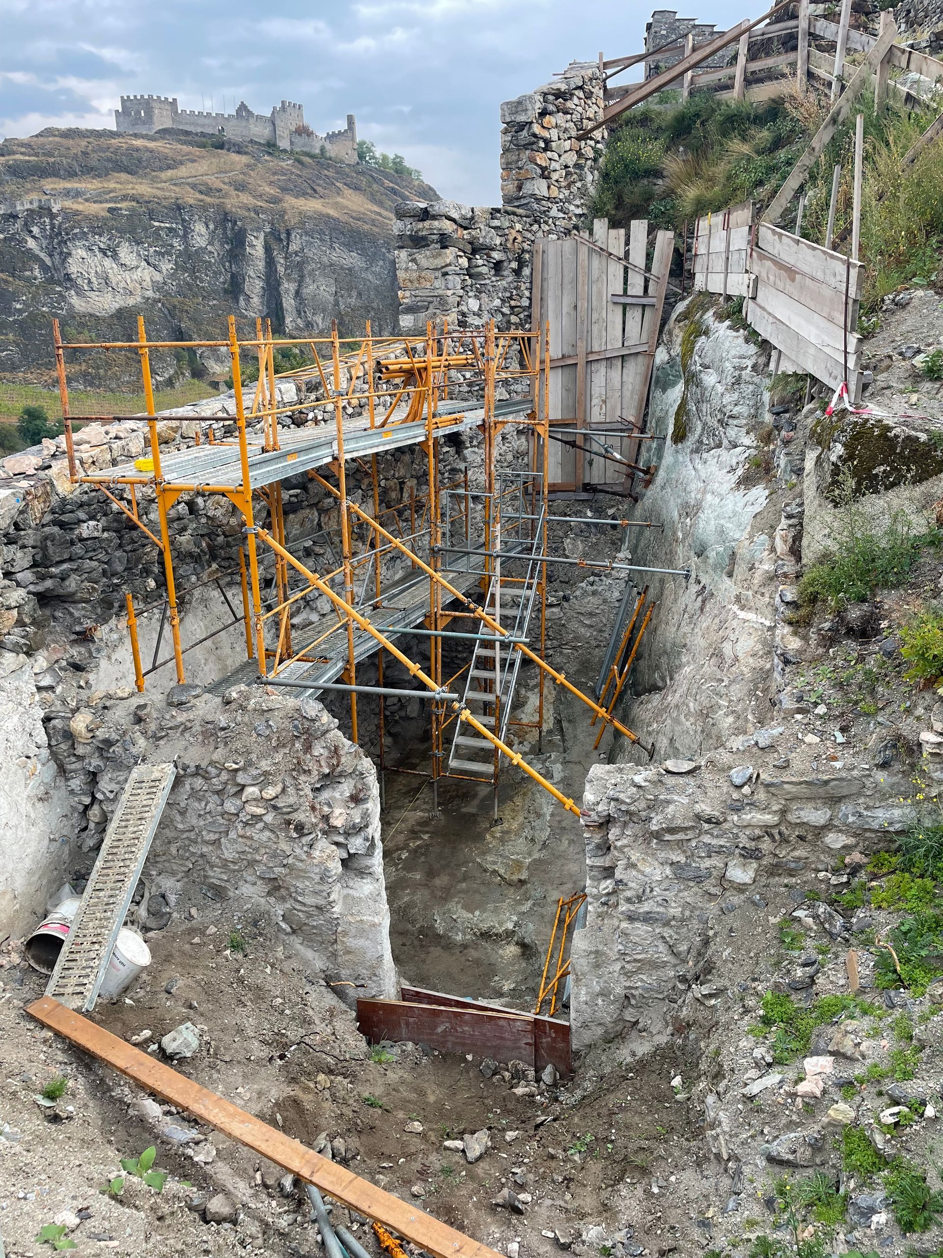 Rénovation d'un château - échafaudage de l'entreprise Ardag