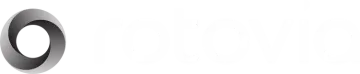 Merki með gráum, hringlaga hnútalíkum abstrakt táknmynd við hliðina á orðinu „roborio“ í feitletraðri, sans-serif leturgerð.