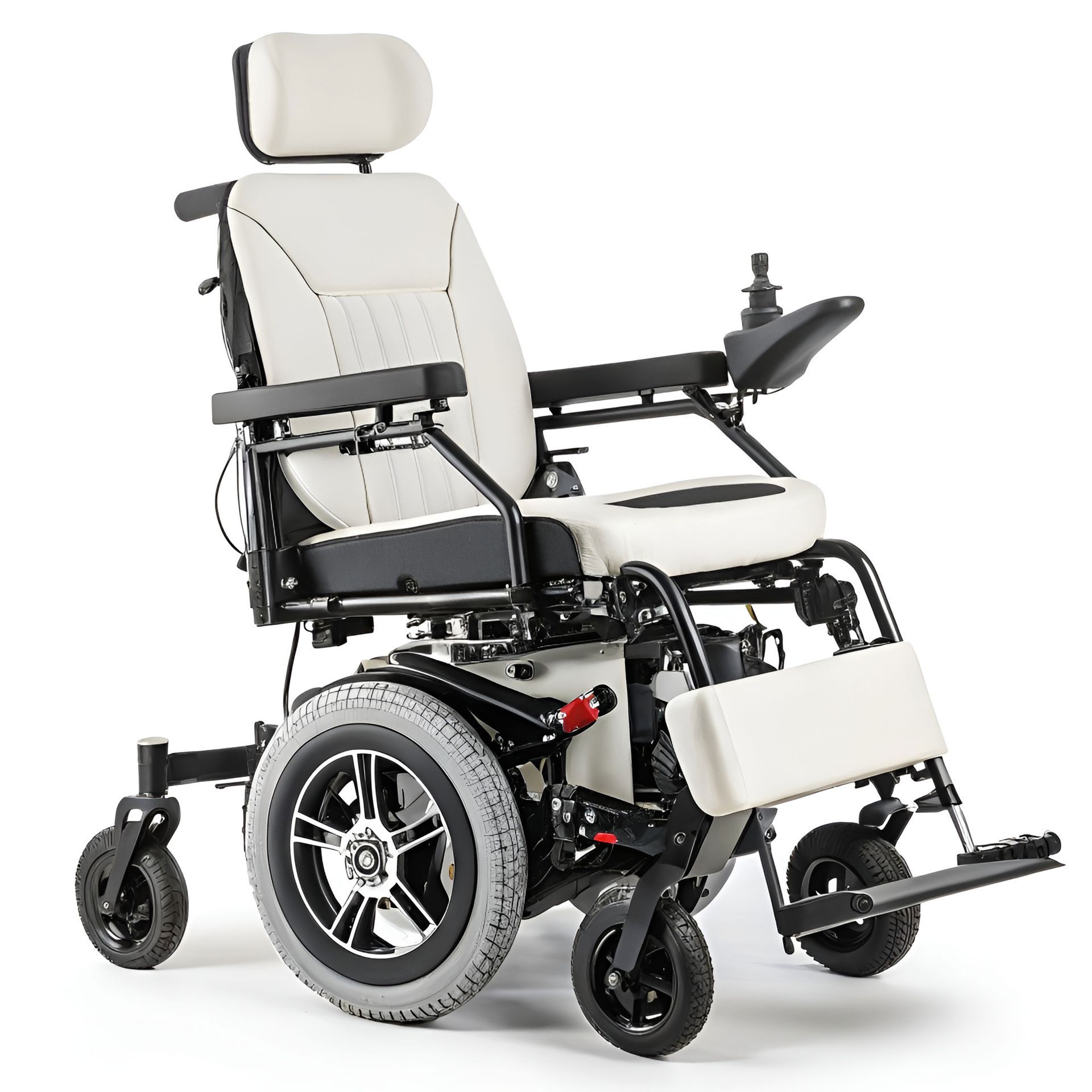 Fauteuil roulant électrique blanc