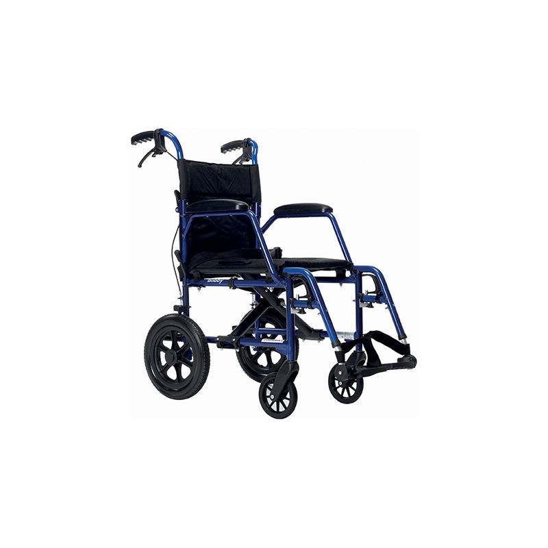 Fauteuil roulant bleu pliable