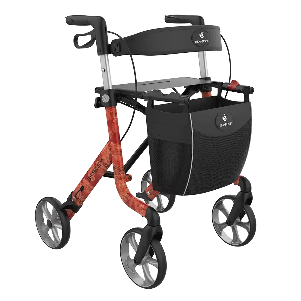 Déambulateur Rollator rouge