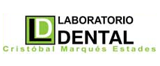 Laboratorio Dental Crist&oacute;bal Marqu&eacute;s Estades logo with green &ldquo;LD&rdquo; icon and black text