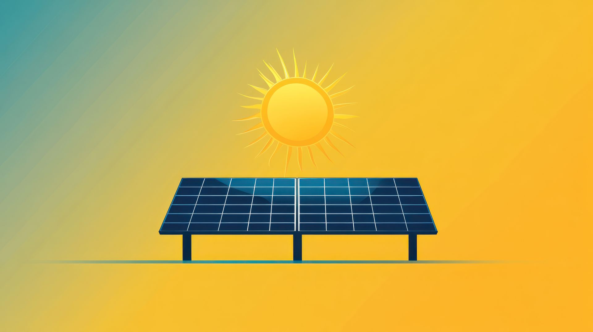 Panneaux solaires et soleil
