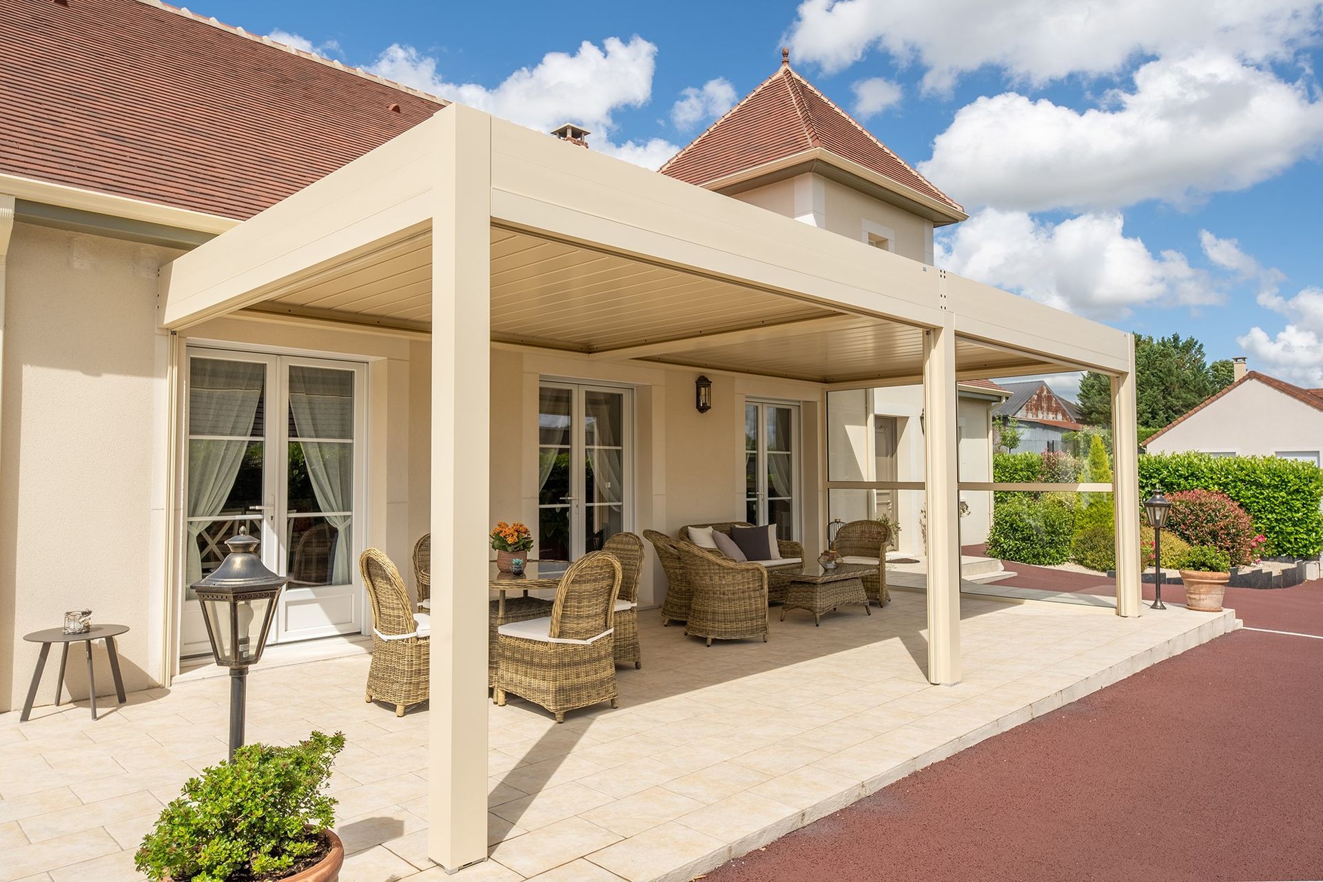 Double pergola crème