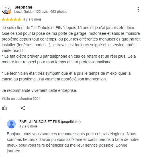 Avis Google Stéphane
