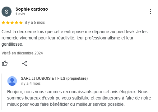 Avis Google Sophie Cardoso