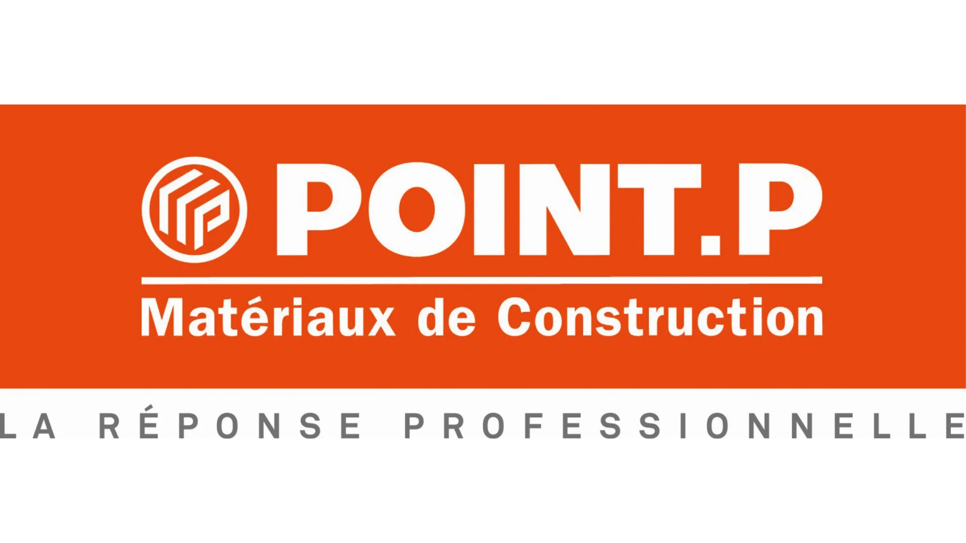 Le logo de point.p est orange et blanc