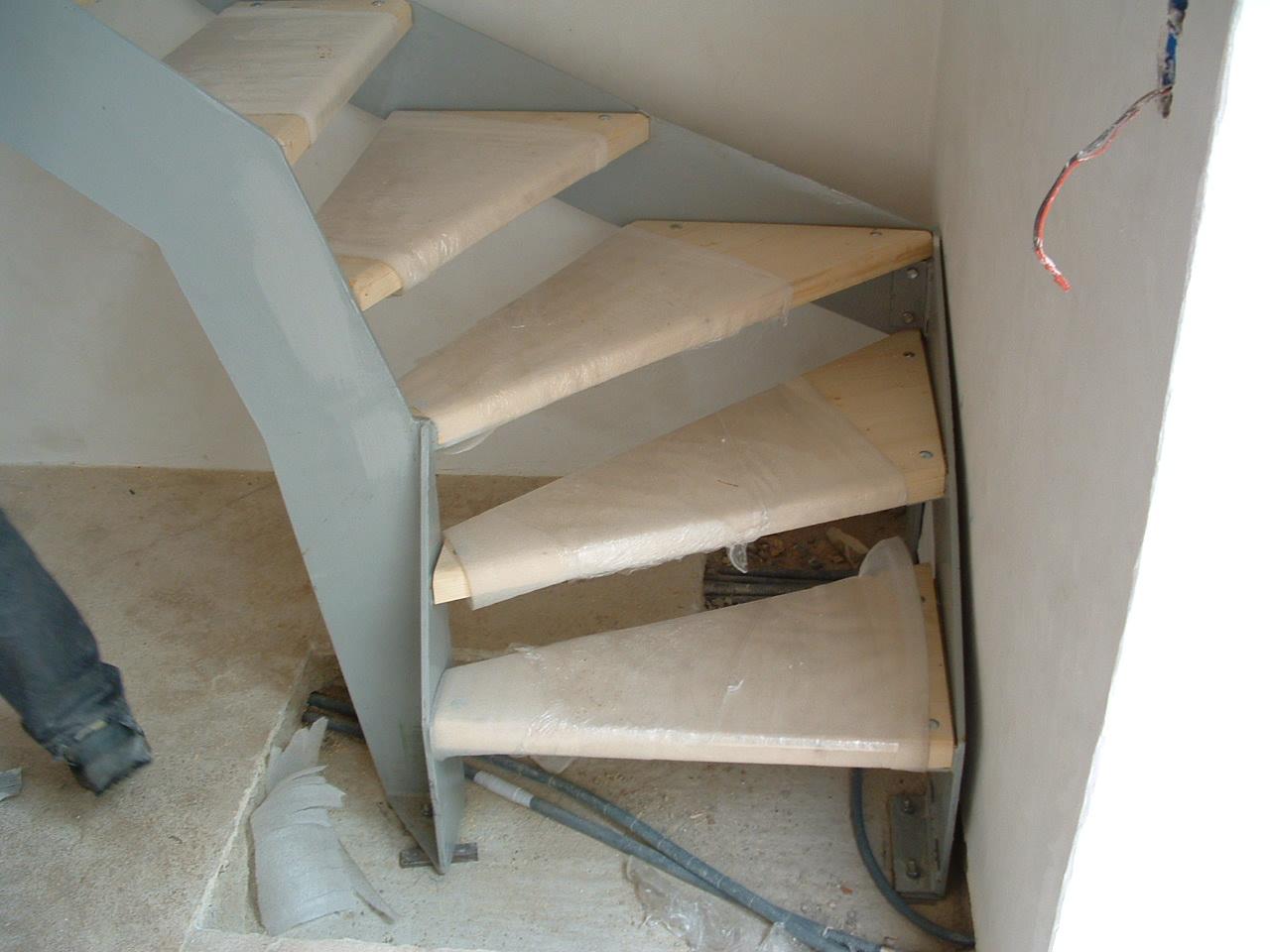 escalier metal bois  contemporain moderne (15)