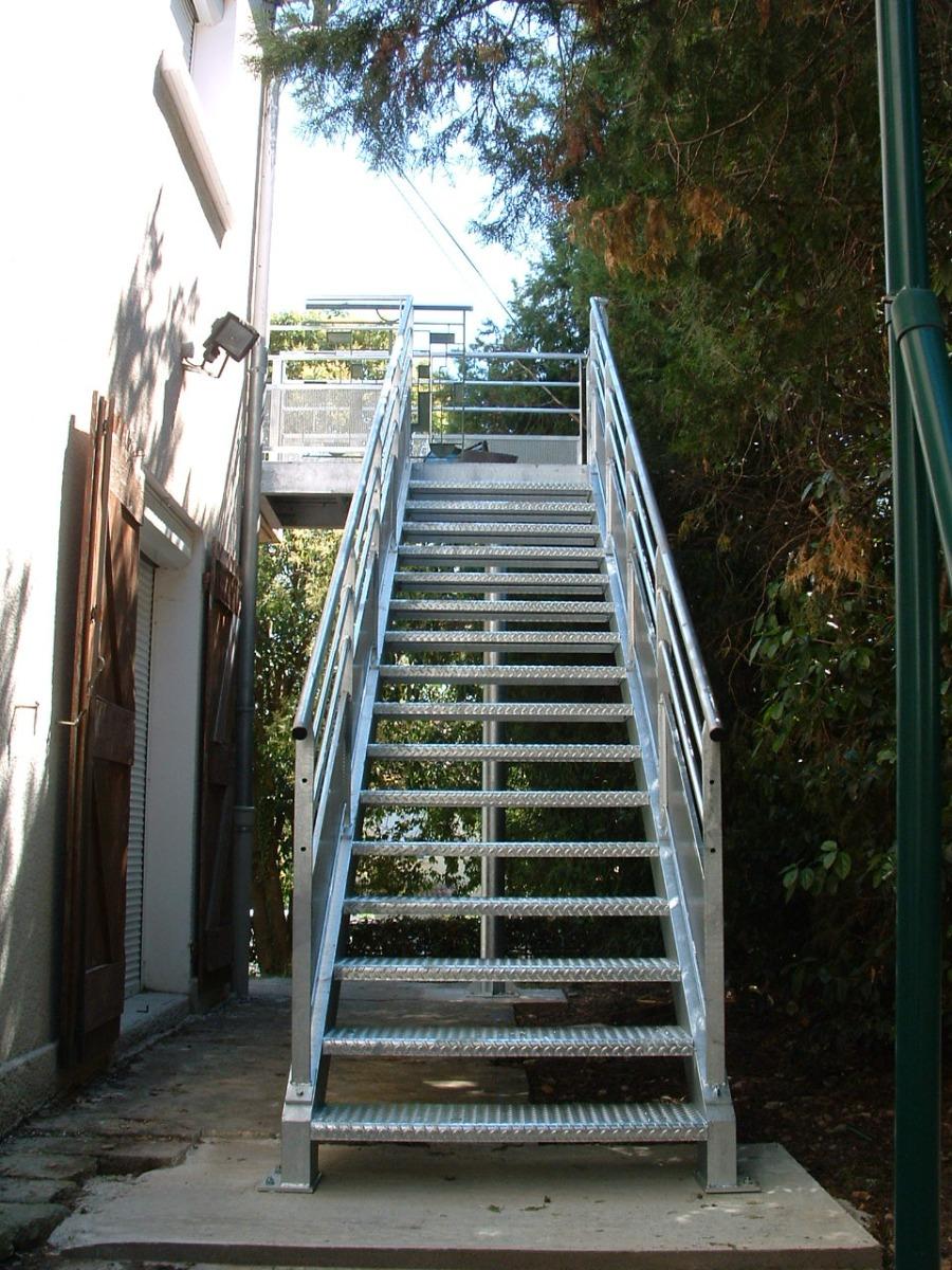 escalier metal bois  contemporain moderne (1)