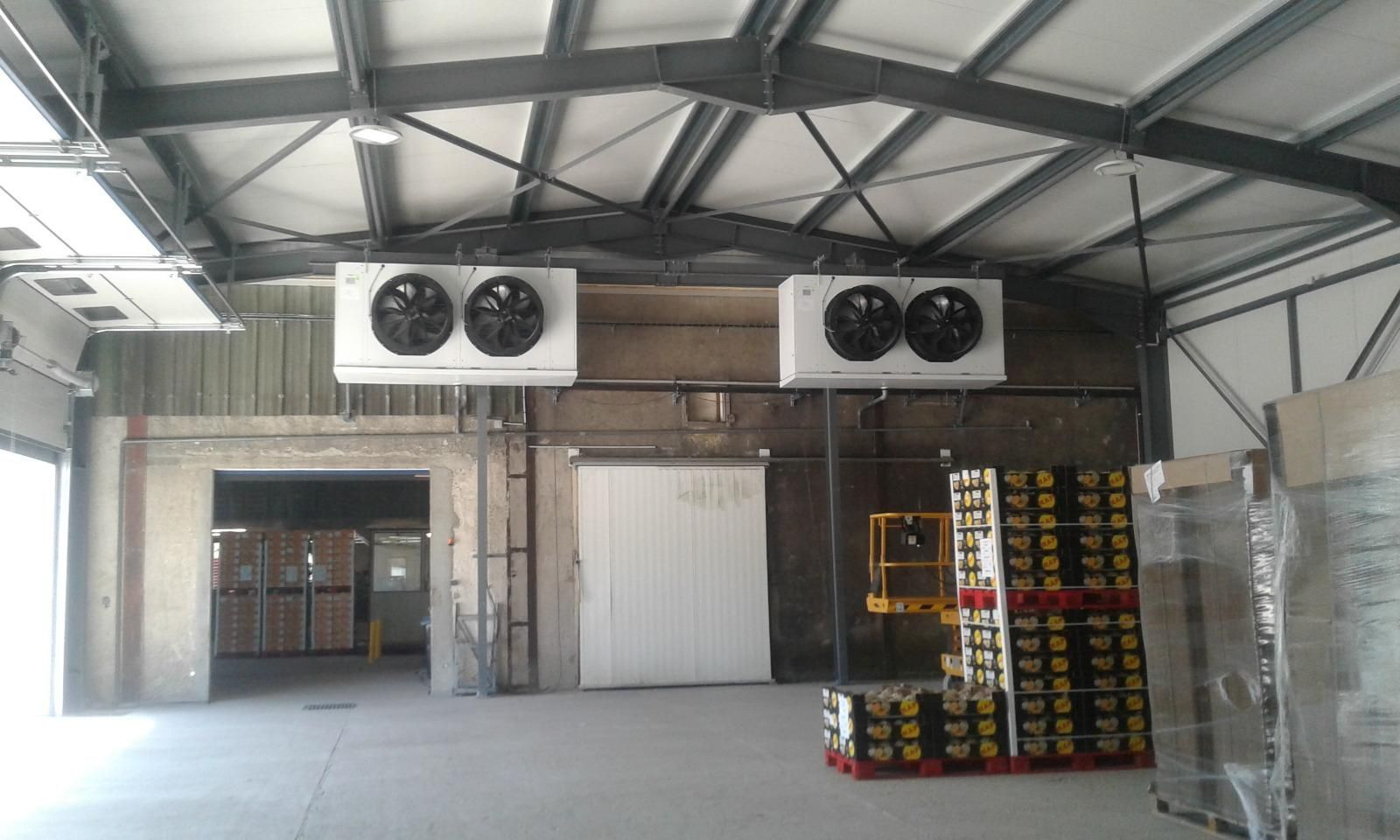 Intérieur d'une chambre froide