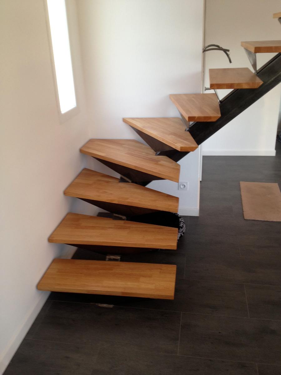 escalier metal bois  contemporain moderne (36)