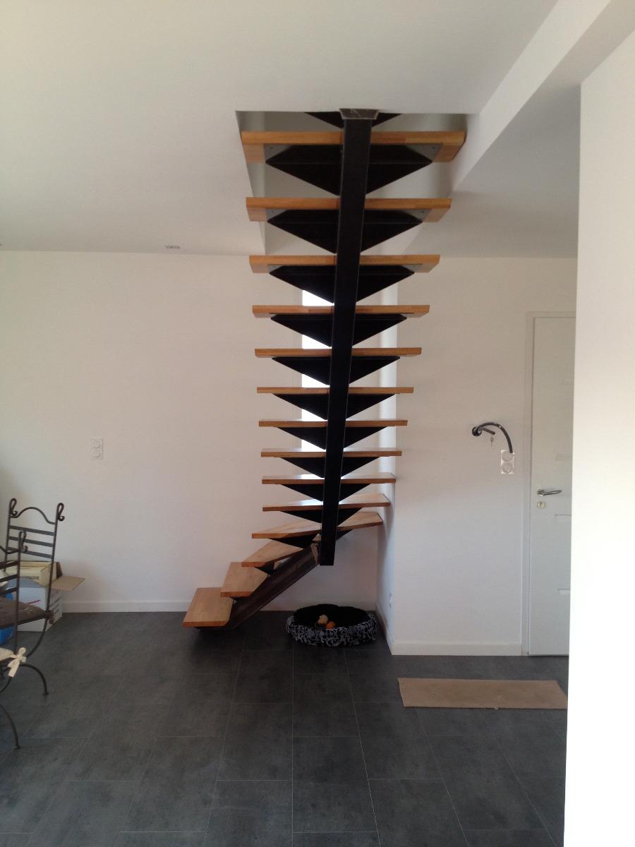 escalier metal bois  contemporain moderne (38)