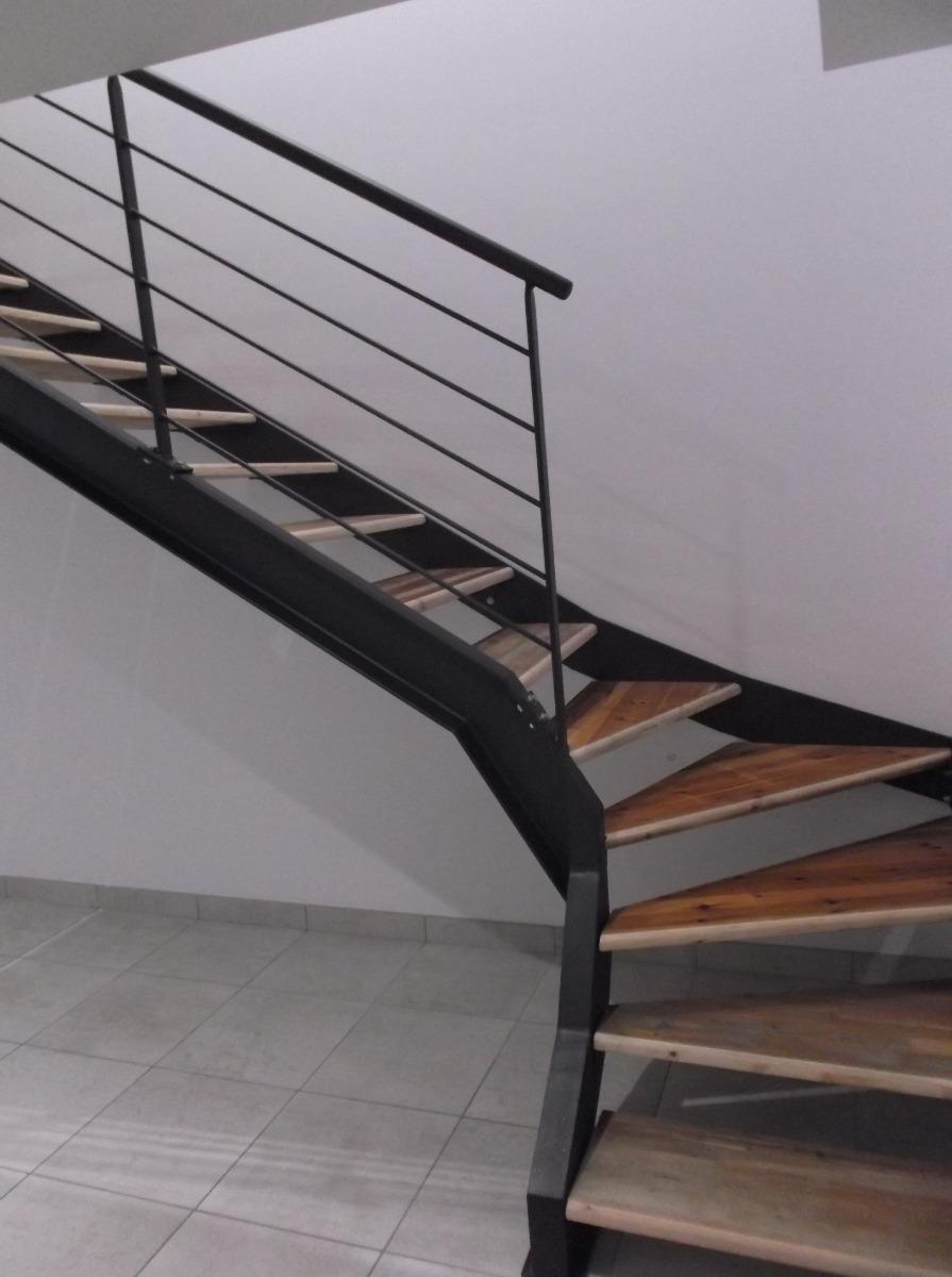 escalier quart tournant metal bois design (5)