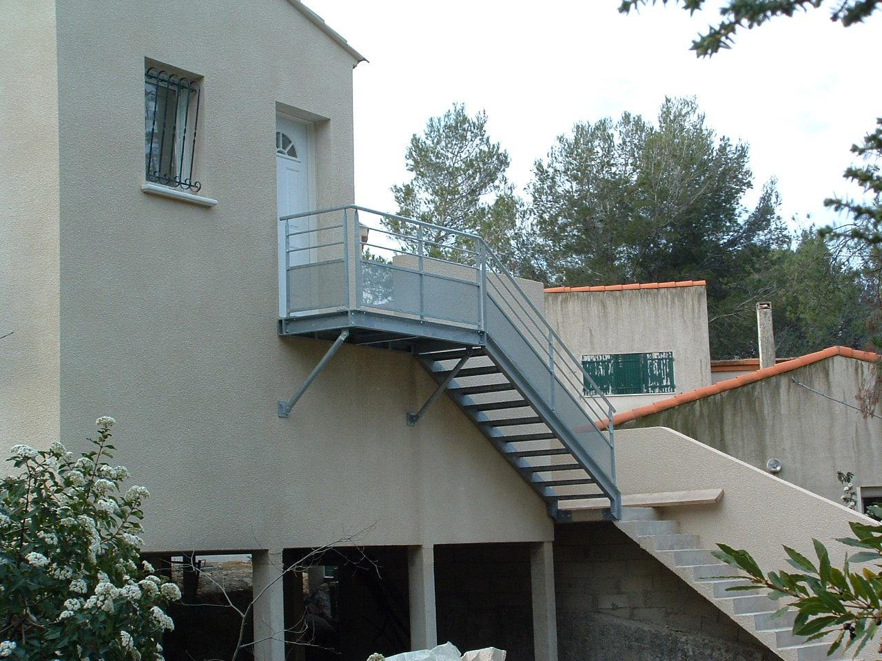 escalier metal bois  contemporain moderne (22)