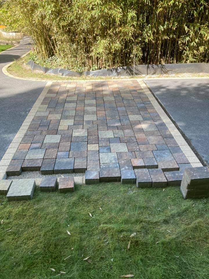 pavage britannia en cours de pose