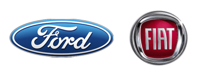Logos des voitures Ford et Fiat 