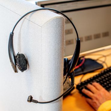 Casque avec micro accroché