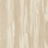 Un primer plano de un piso de madera blanco.