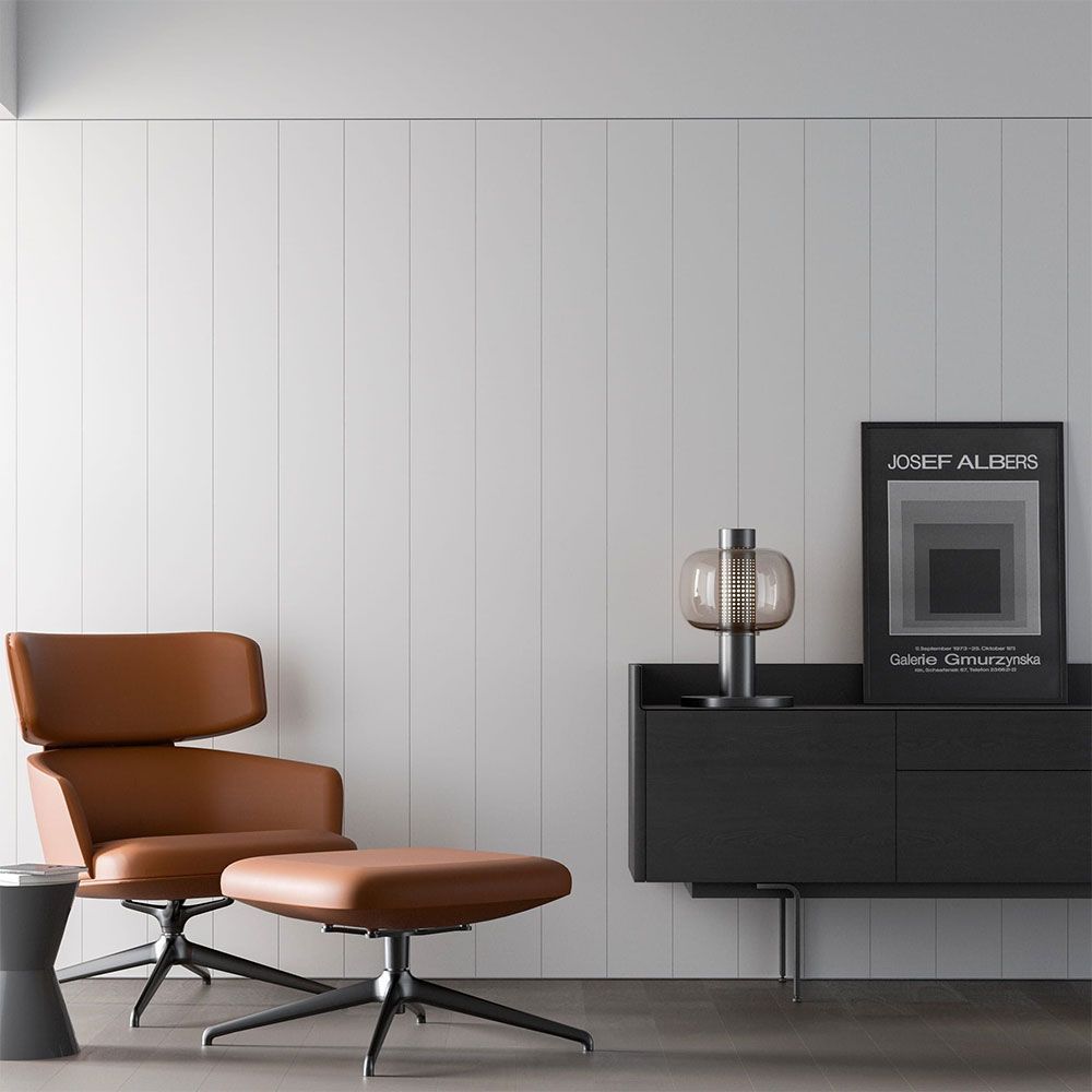 Tablones de madera blancos dispuestos verticalmente.