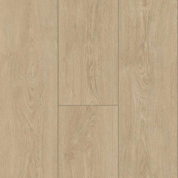 Suelo imitación madera color tostado claro. Tablones diagonales con sutiles vetas de madera.