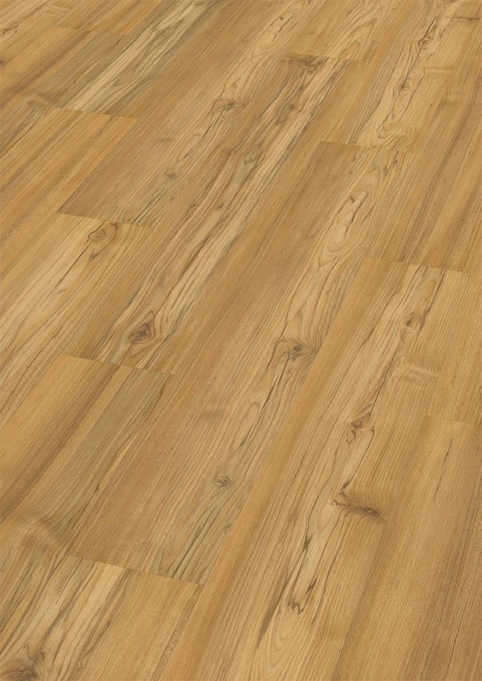 Suelo de madera de color marrón claro con tablones verticales.