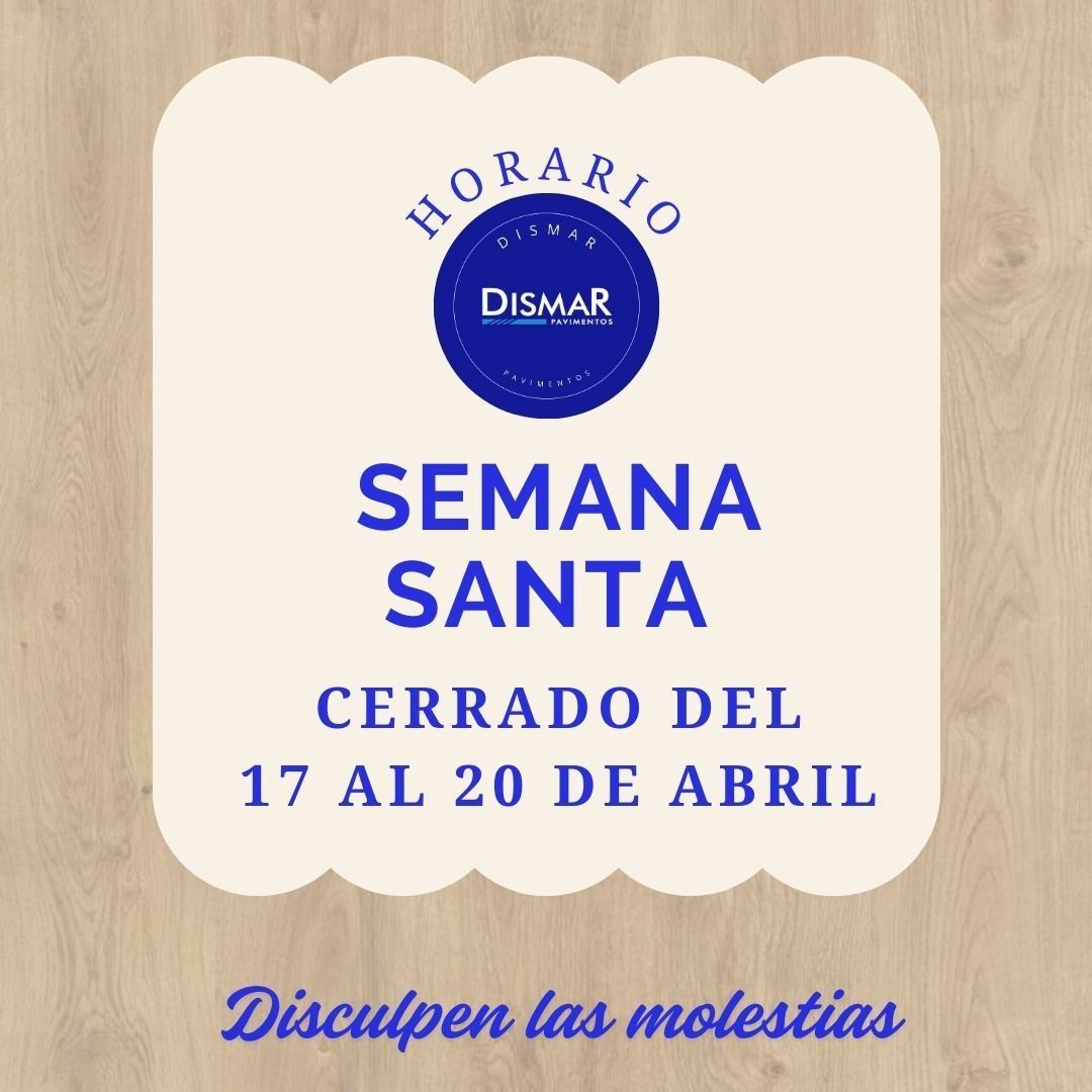 A sign that says semana santa cerrado del 17 al 20 de abril