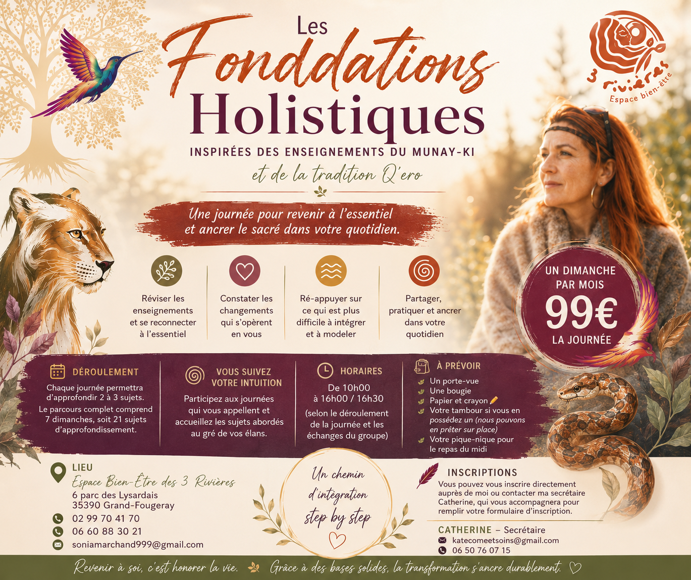 Affiche française pour « Stage Tambour Chamanique » 