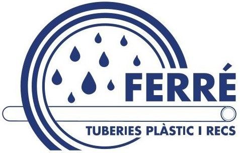 Logotipo: "JOSEP Ma FERRE" con una pipa y gotas de agua. "PLASTIC PIPES AND RECS" debajo.