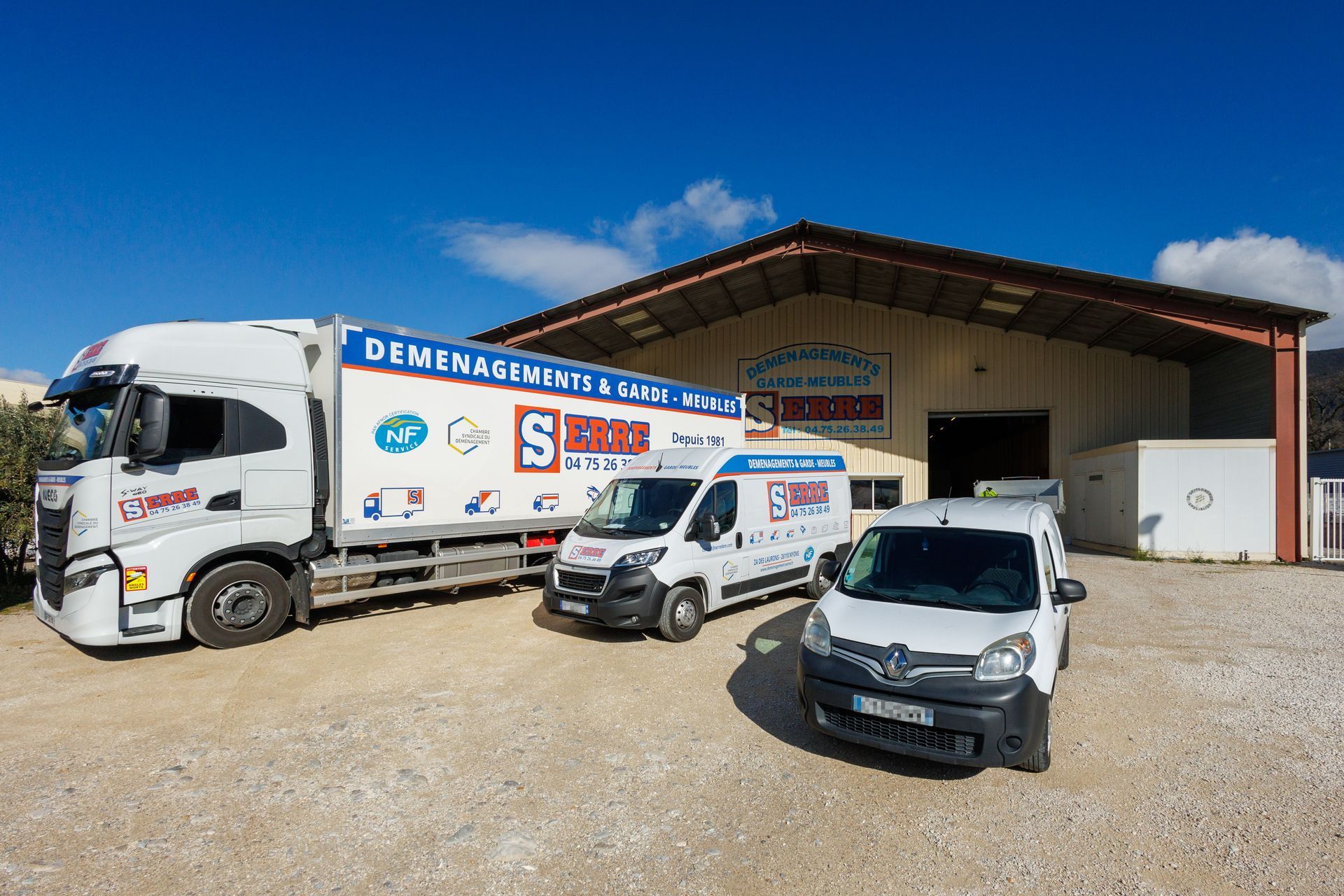 Flotte de véhicules de Déménagements Serre