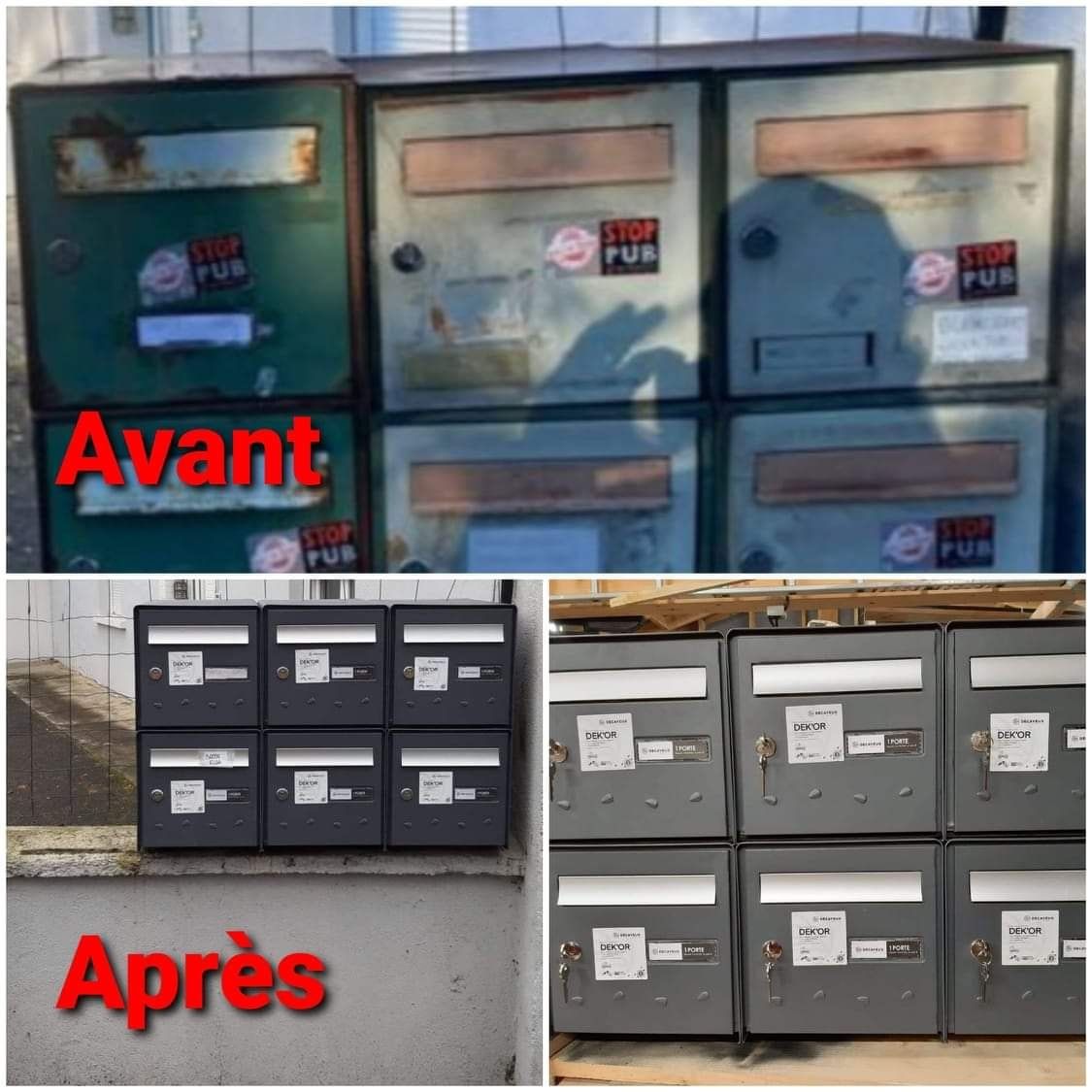 Installation de boîtes aux lettres