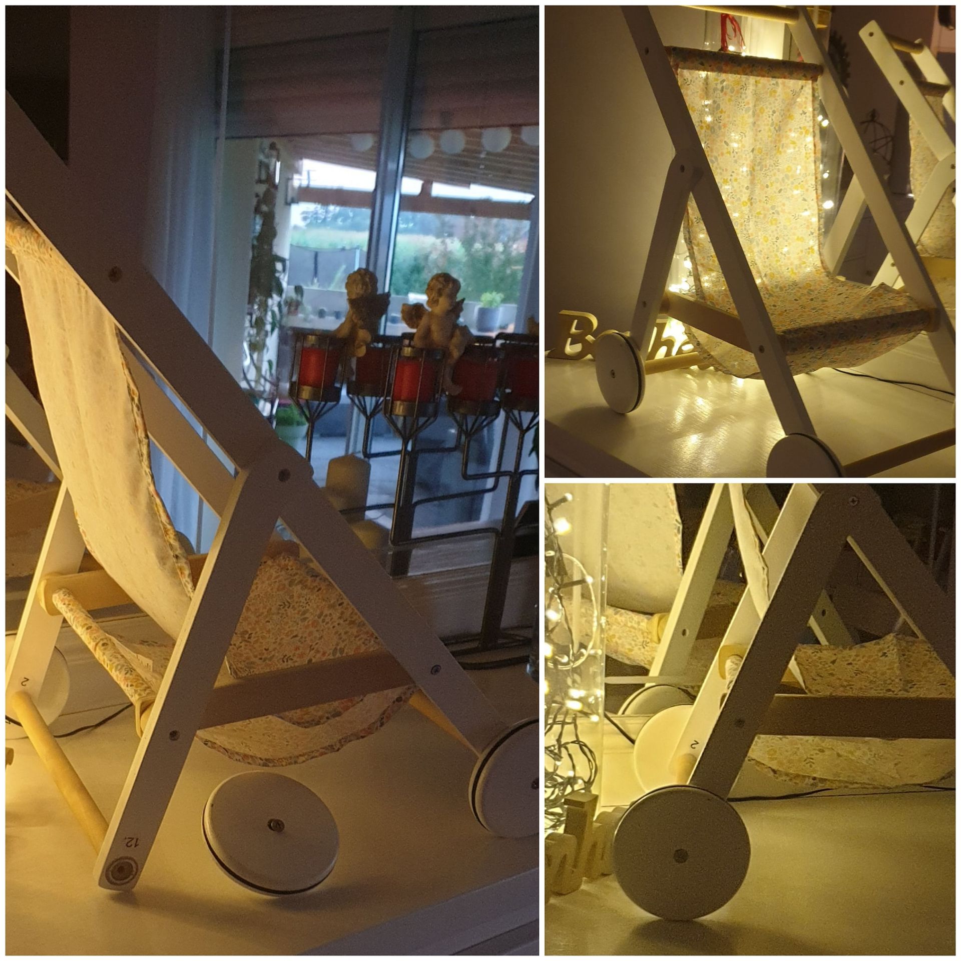 Réparation d'une poussette pour poupée