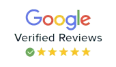 El logotipo de reseñas verificadas de Google tiene cinco estrellas y una marca de verificación.
