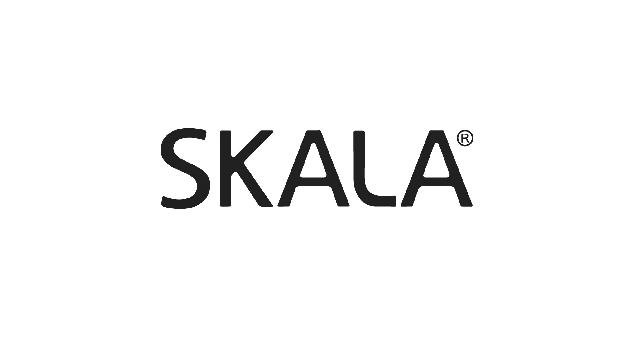 Logotipo de SKALA en texto negro sobre fondo blanco.