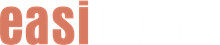 Orange lowercase “easi” text on a white background
