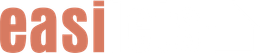 Orange lowercase “easi” text on a white background