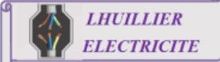 Vers page accueil. Logo de l'entreprise Lhuillier Électricité.