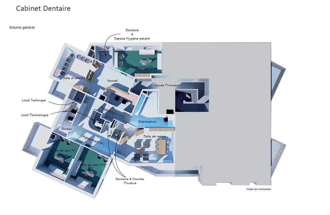 Plan 3d cabinet dentaire Esquisse