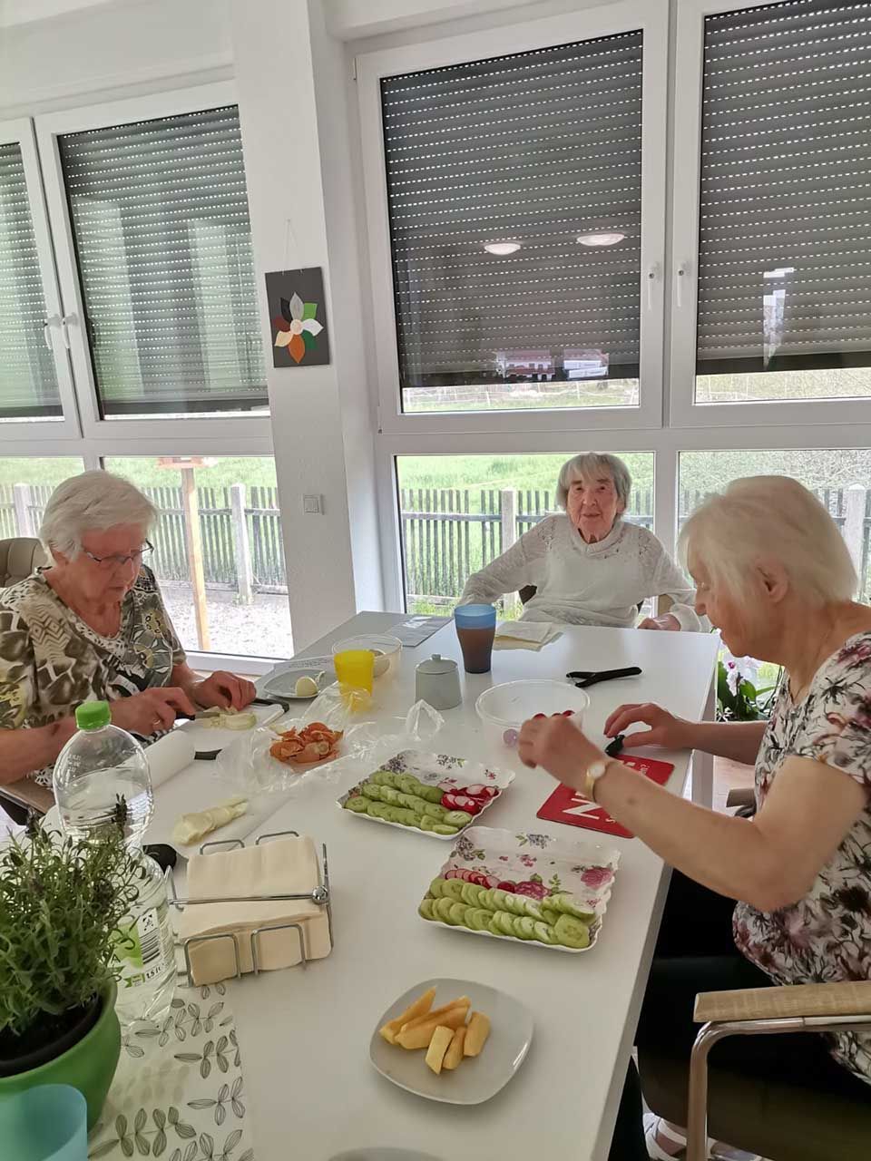 Senioren-Wohngruppe Abendessen