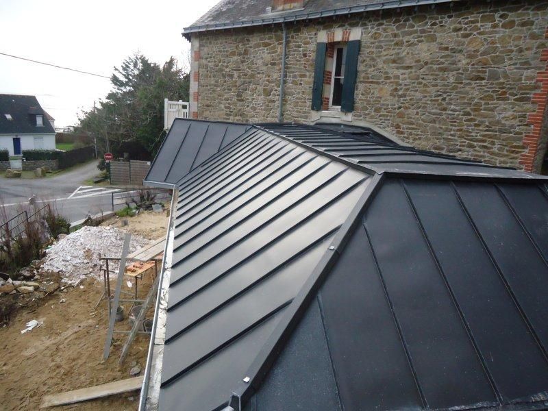 Pornichet - Couverture ardoises d'Espagne et couverture zinc anthra joint debout - Atelier Absis Architecte Pornichet