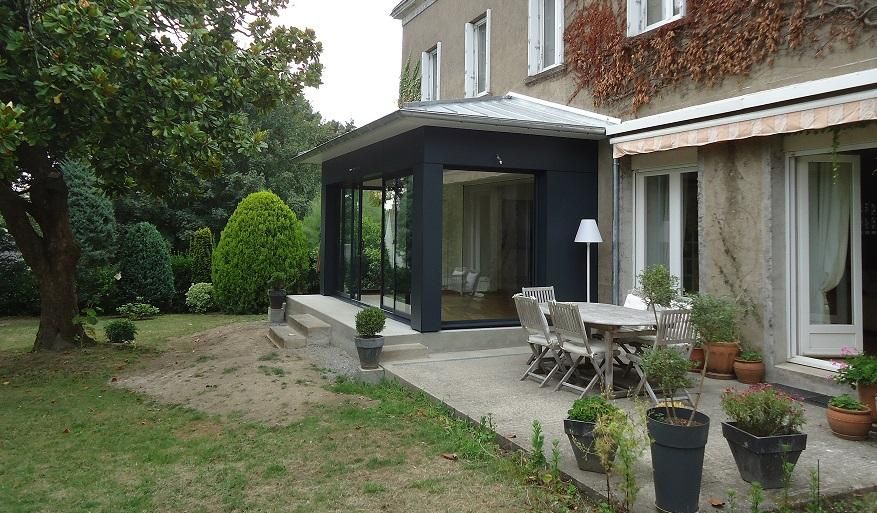 Pontchateau - Couverture extension zinc naturel joint debout - ERSA Architecture M. ETOGO Montoir de Bretagne