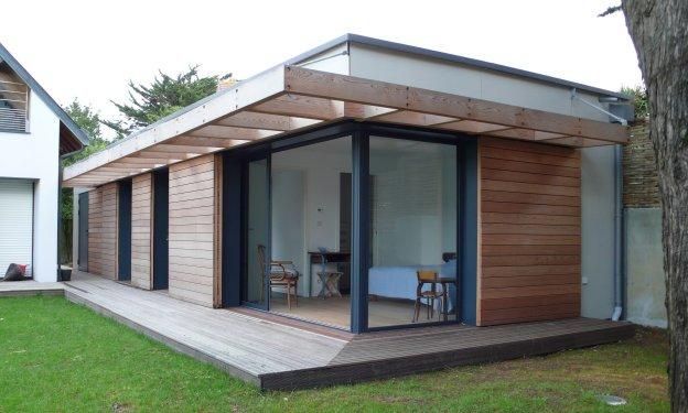 Batz sur mer - Extension - Etanchéité membrane PVC Sikaplan 12 g non accessible isolée par l'extérieur - Atelier Bruno Chanteloup Architecte Batz sur mer