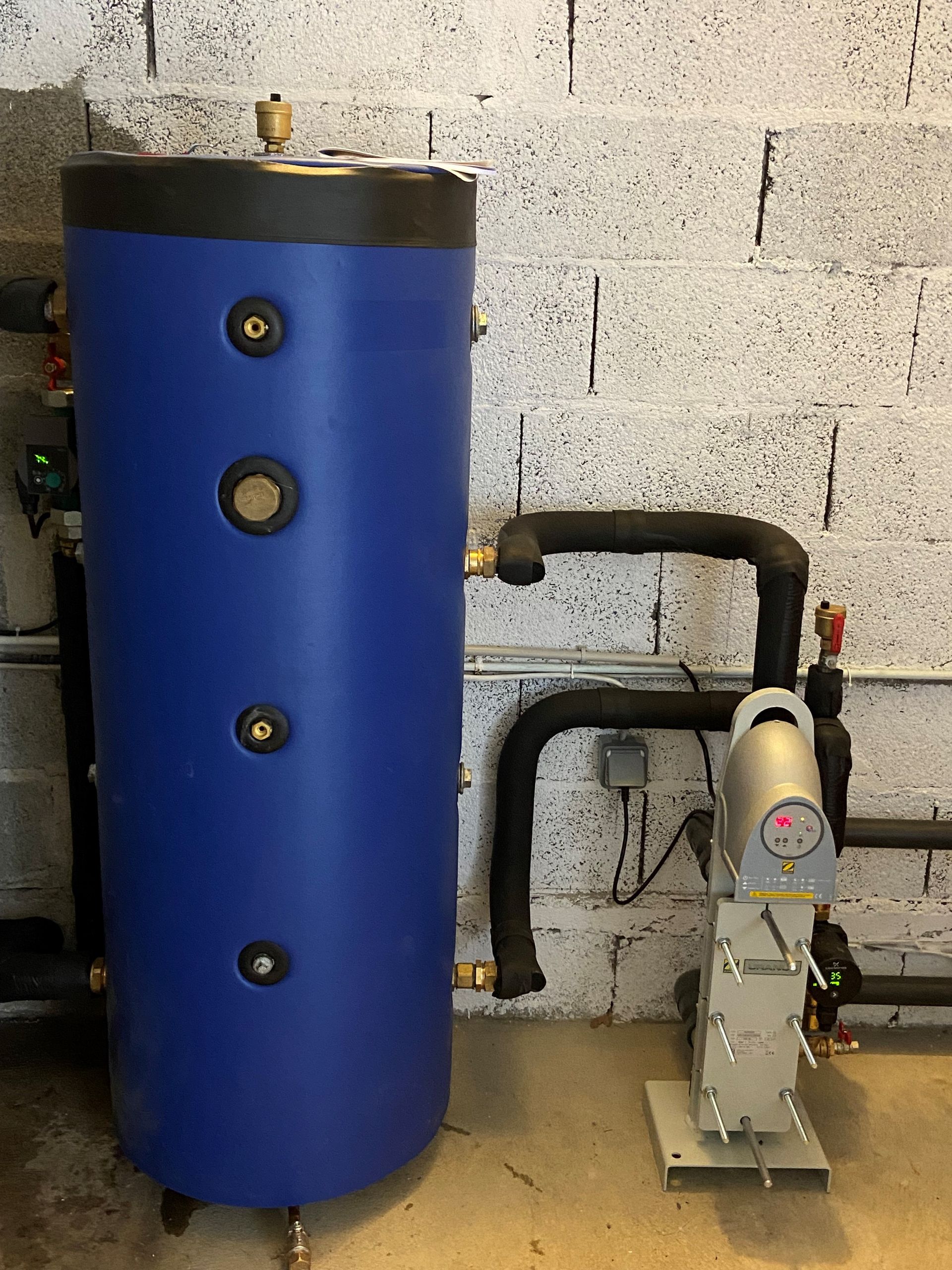 Ballon d'eau chaude bleu