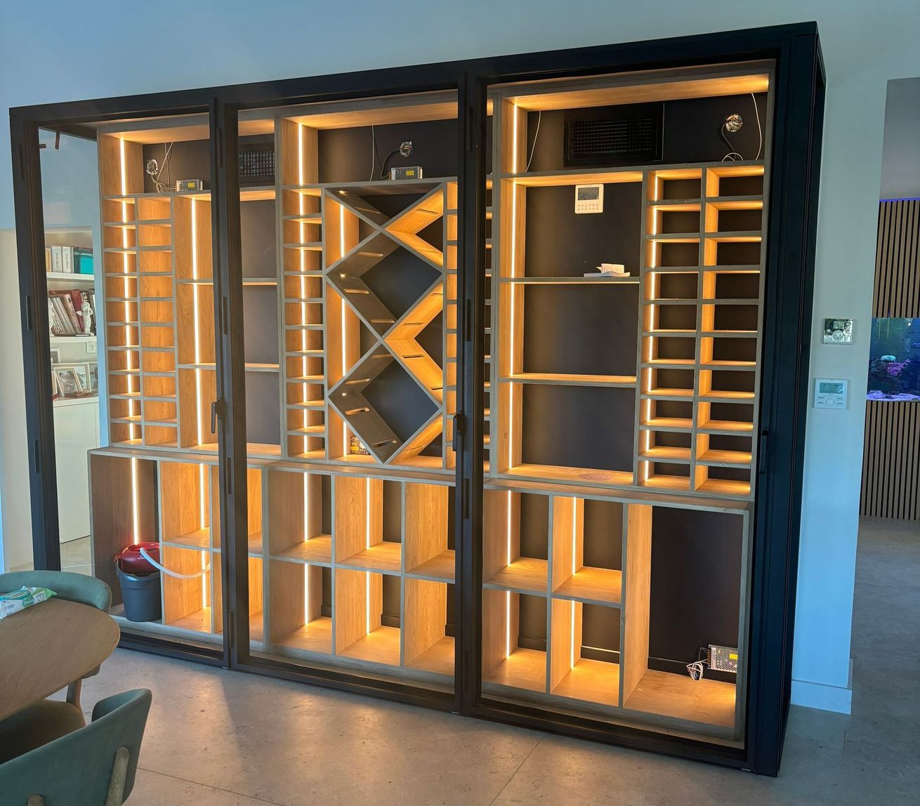 Cave à vin vitrée sur mesure