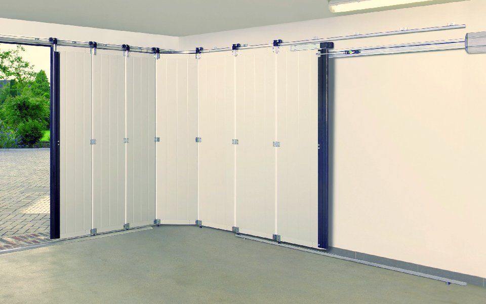 seitensektionaltor weiß