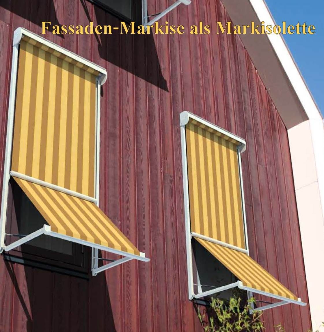 gelb gestreifter Sonnenschutz