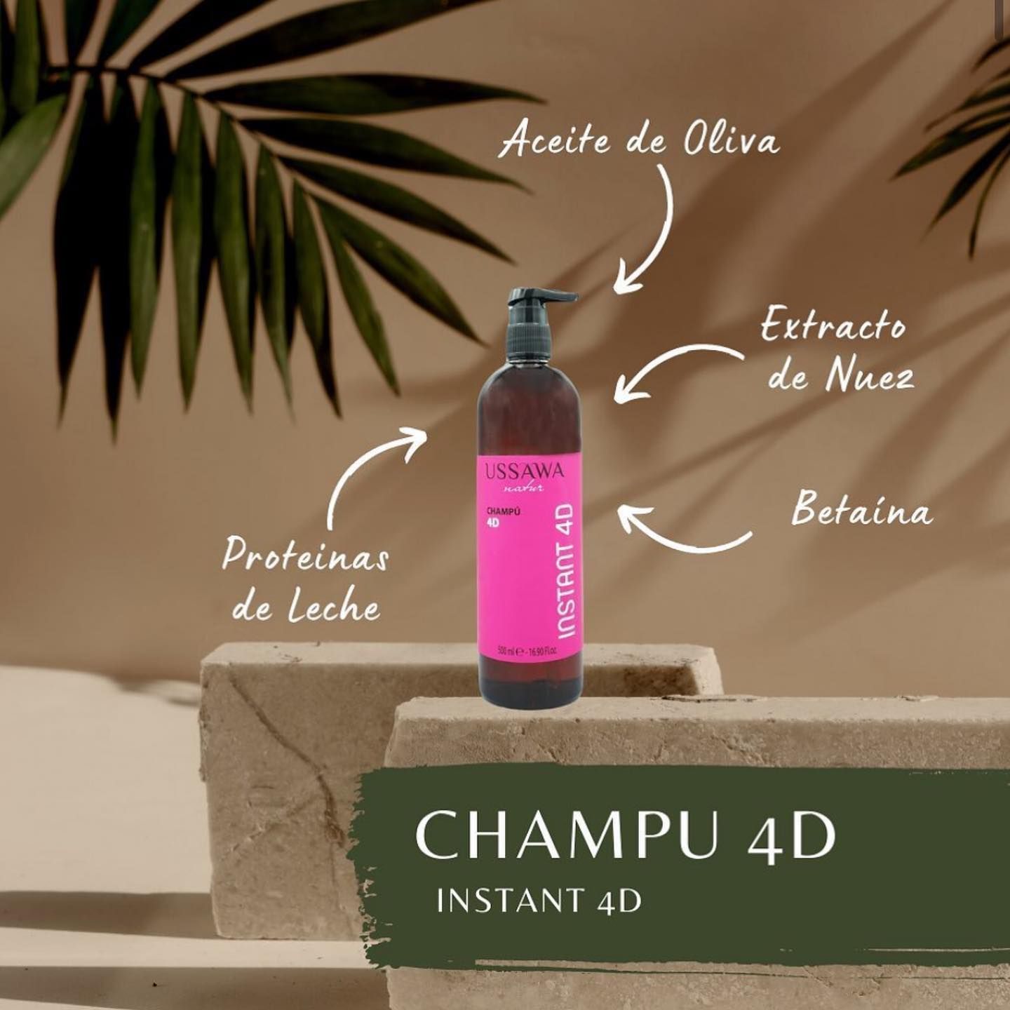 Una botella de champú etiquetada 