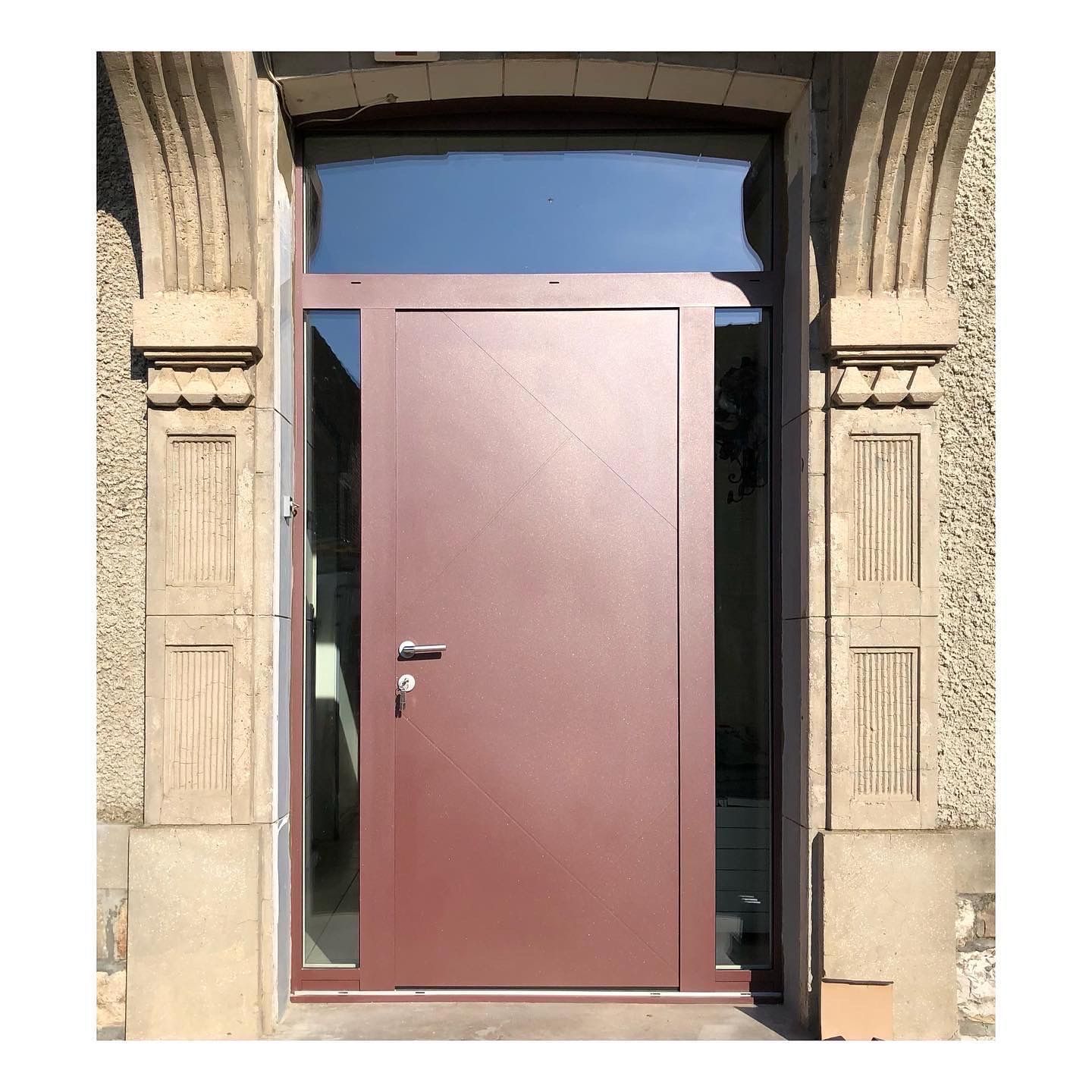 porte d'entrée mixte alu/bois