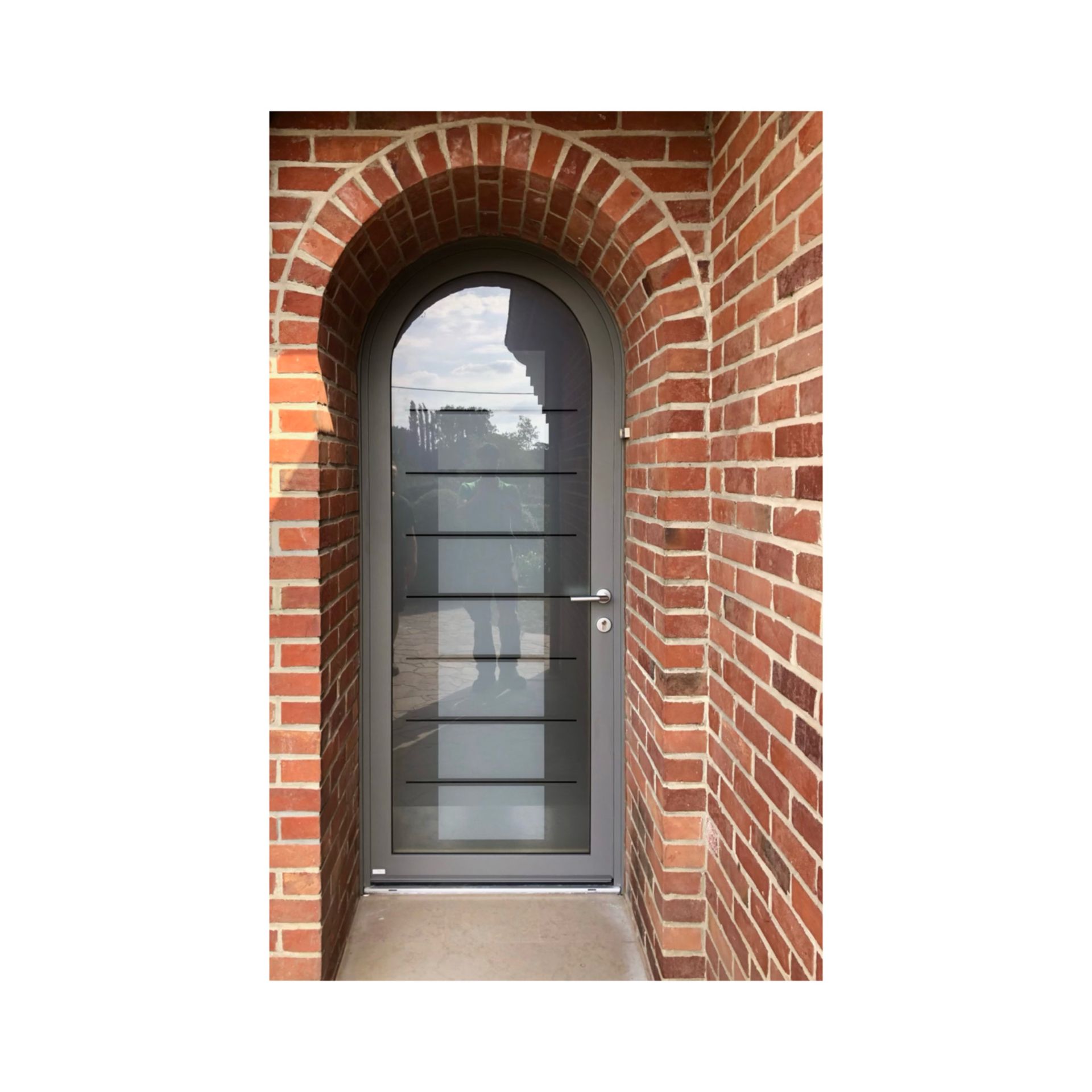 porte d'entrée mixte alu/bois