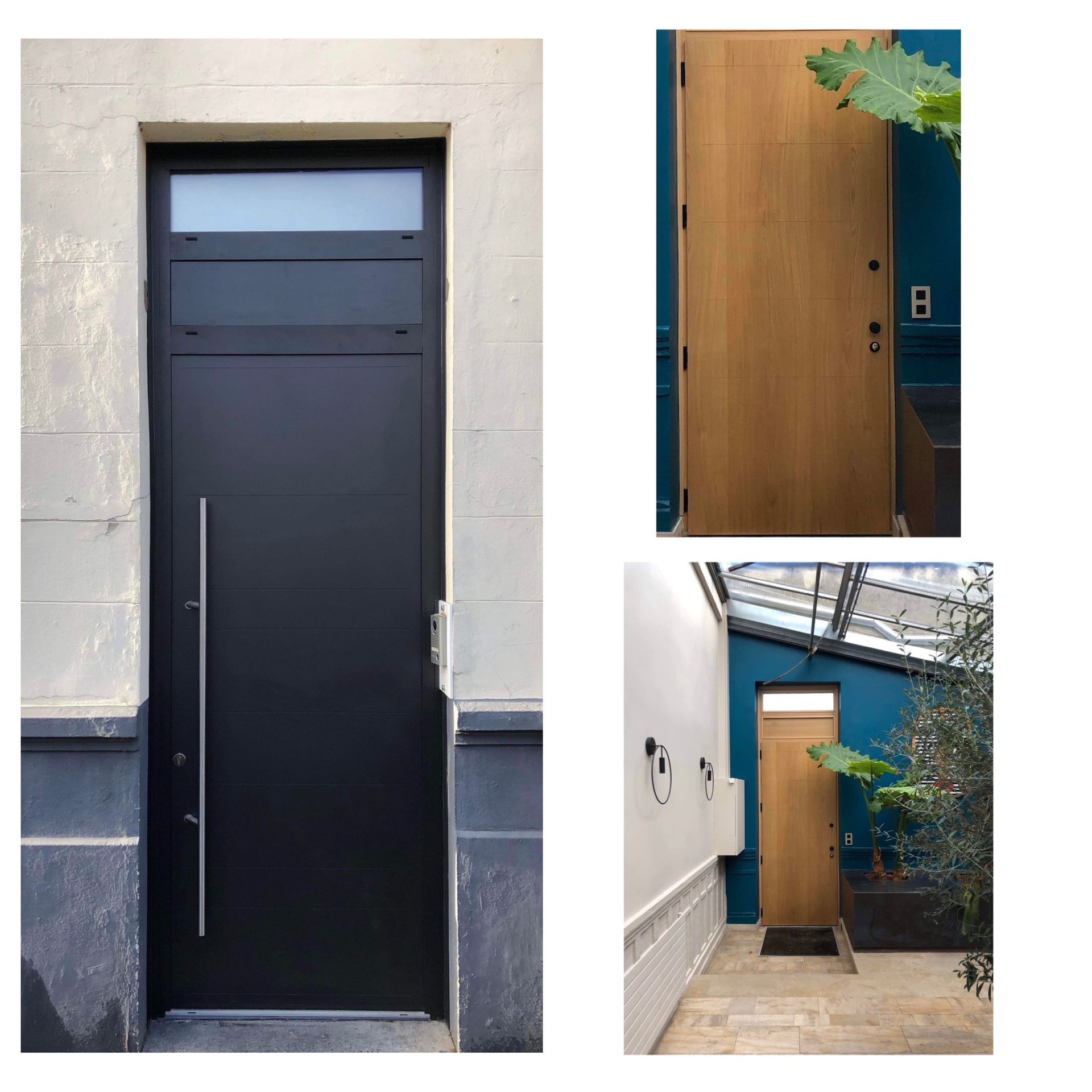 porte d'entrée mixte alu/bois sur mesure